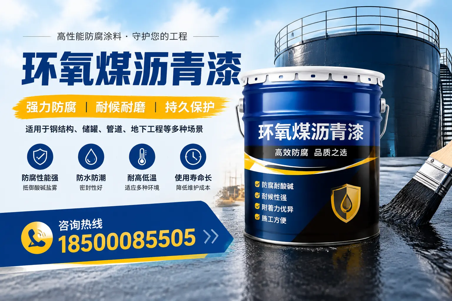 环氧煤沥青漆在工业中的应用,昆玉企业的选择